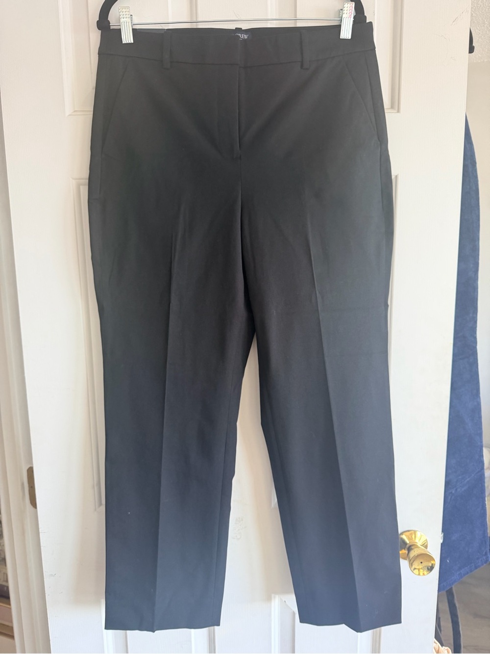 J. Crew Black Kallie Pant Tailored Straight-Leg Trousers